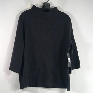 Daily Look x Rielle 3/4 Sleeve Mock Neck Top, Women's Size XL - Black